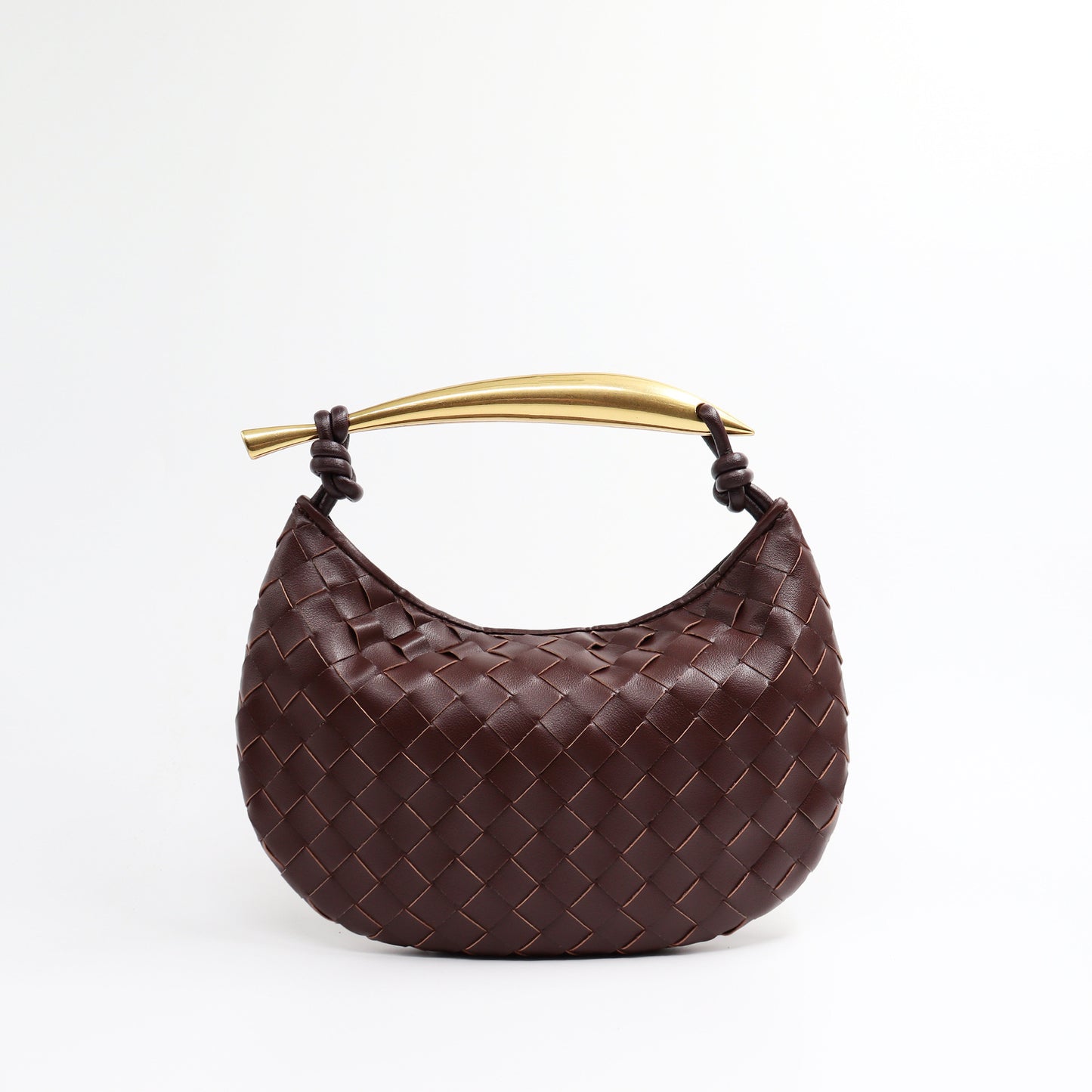 Gold Handle Woven Bag