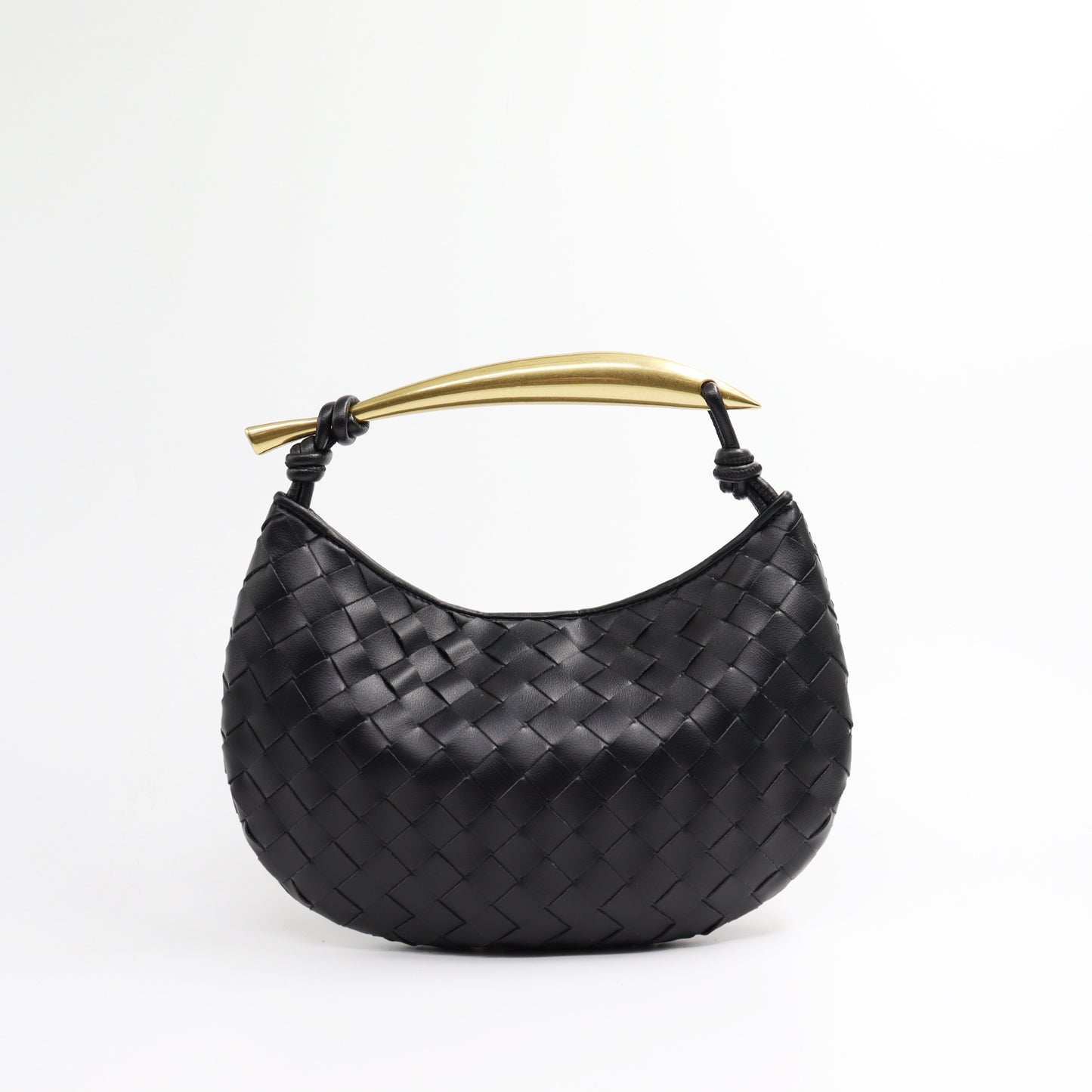 Gold Handle Woven Bag