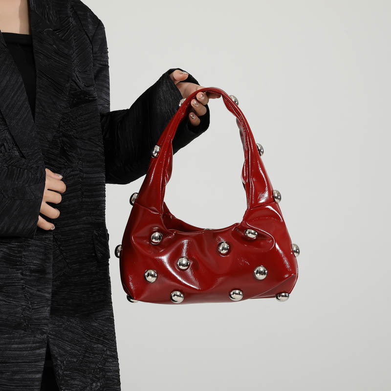 Studded Moon Bag