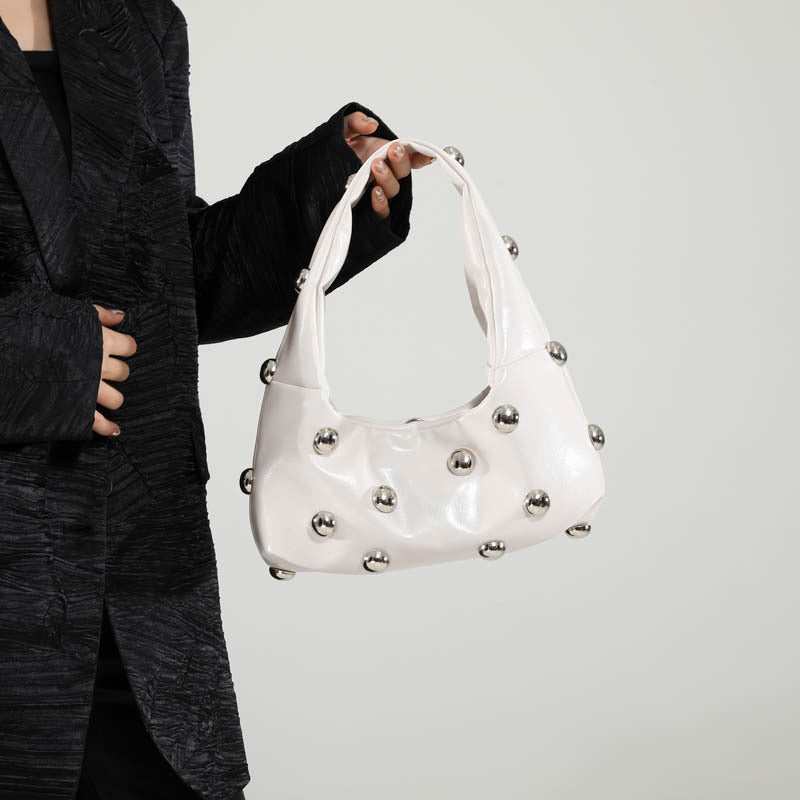 Studded Moon Bag