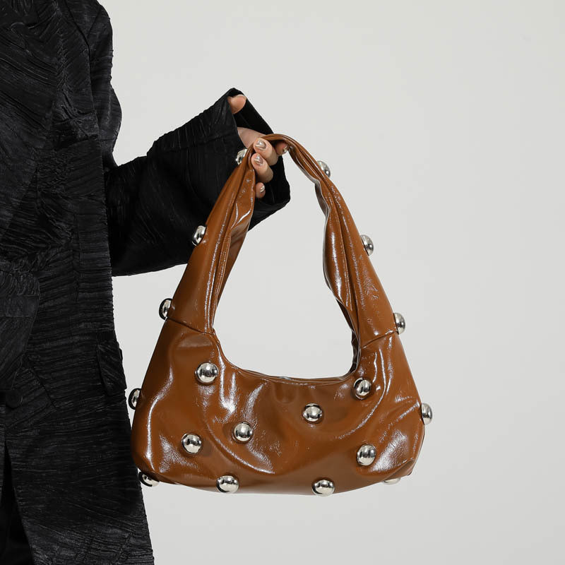 Studded Moon Bag