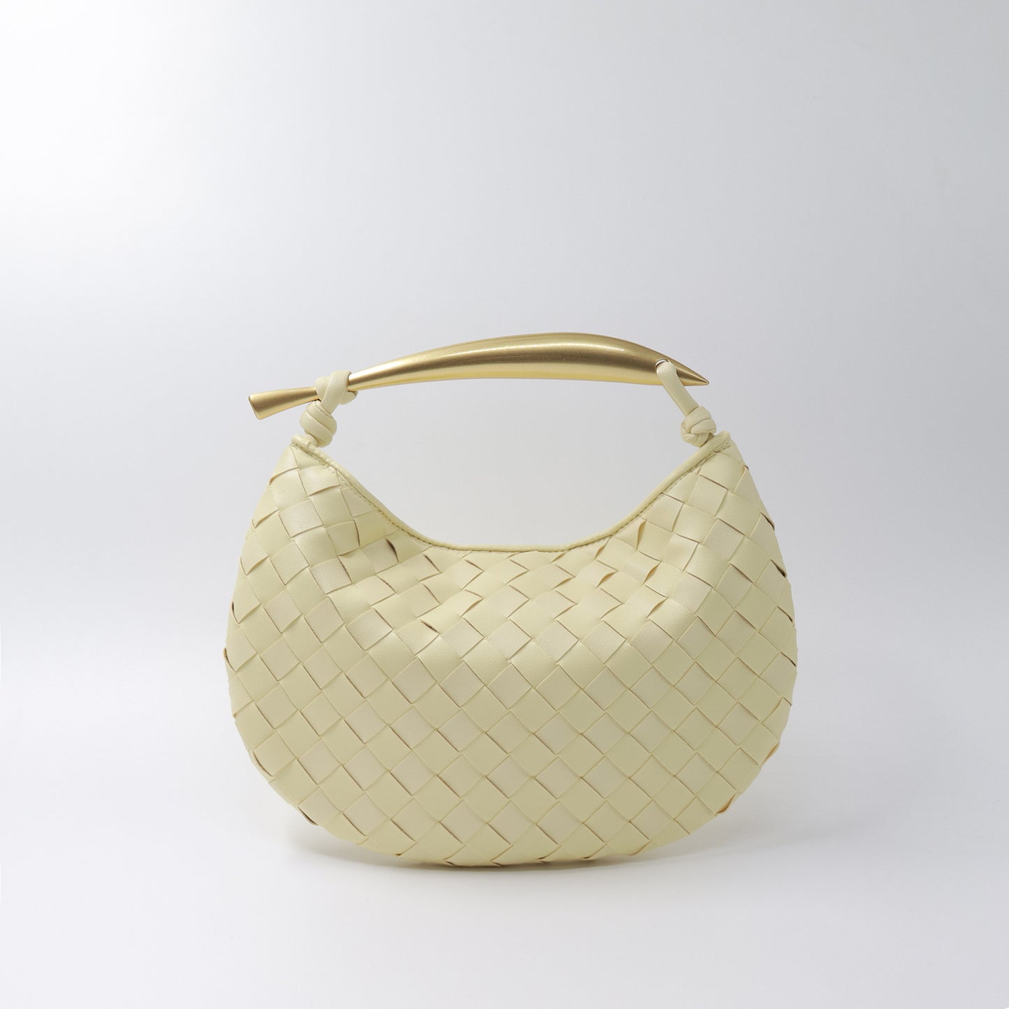 Gold Handle Woven Bag