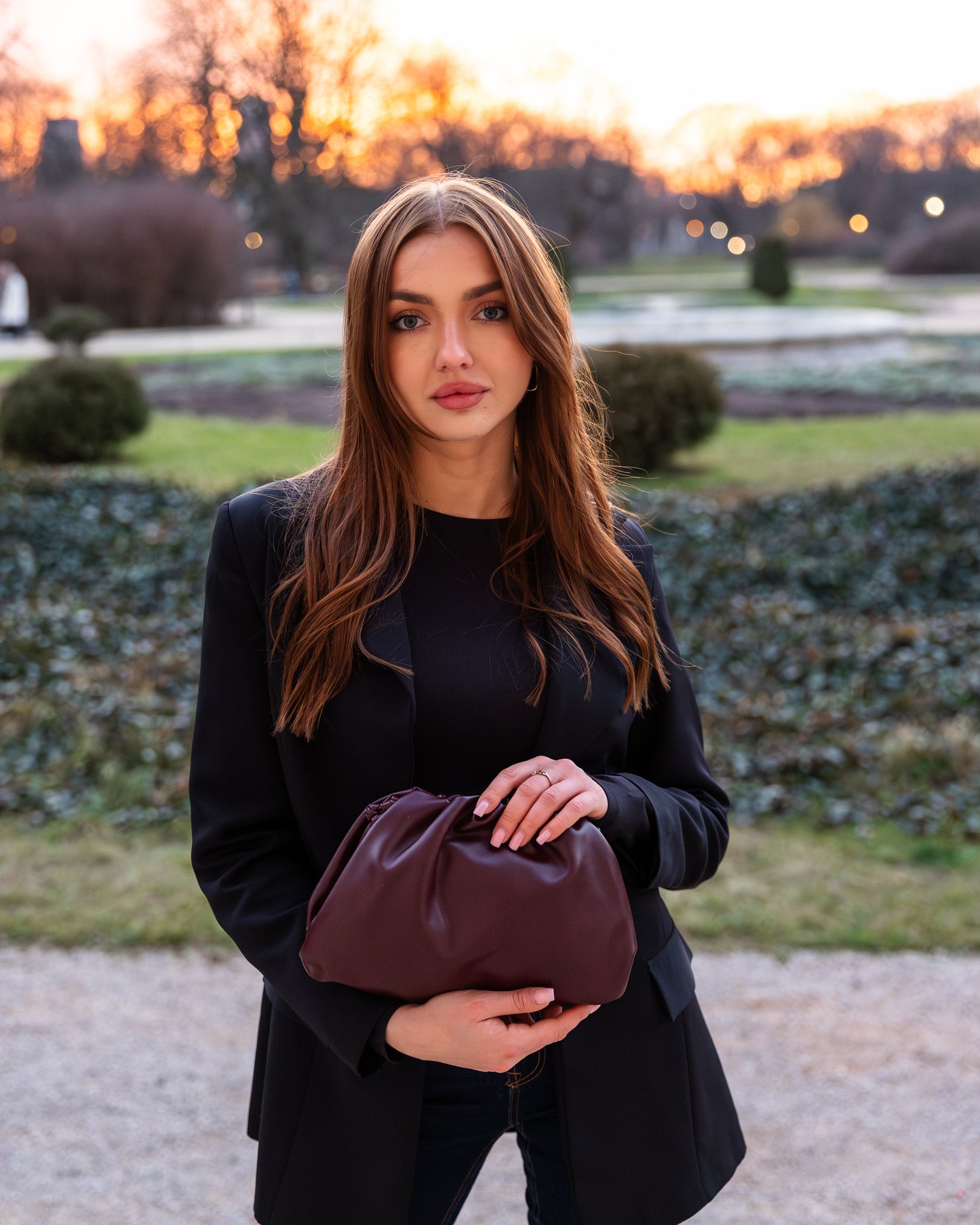 Drawstring Soft Clutch Bag