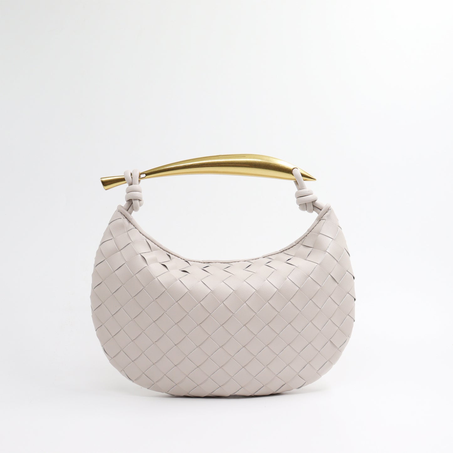 Gold Handle Woven Bag