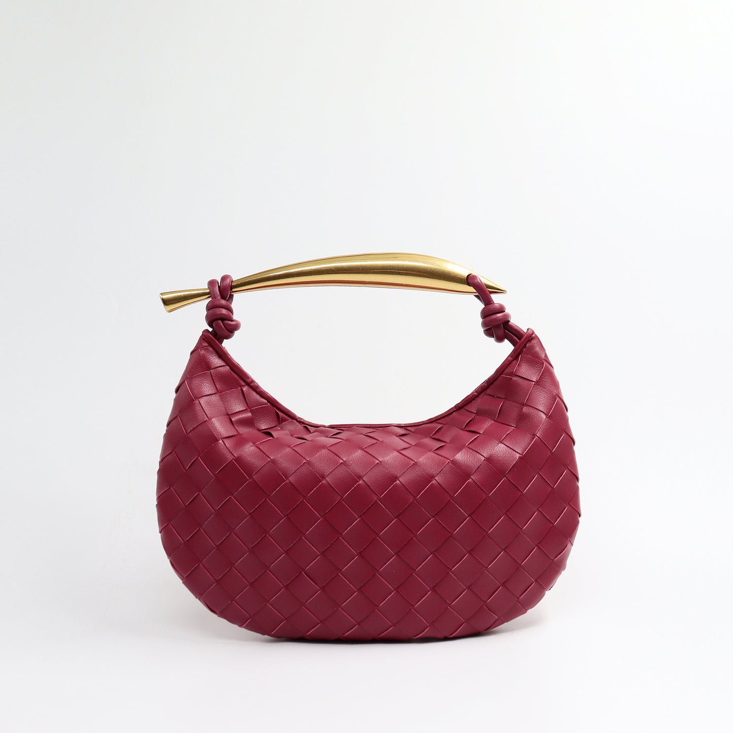 Gold Handle Woven Bag