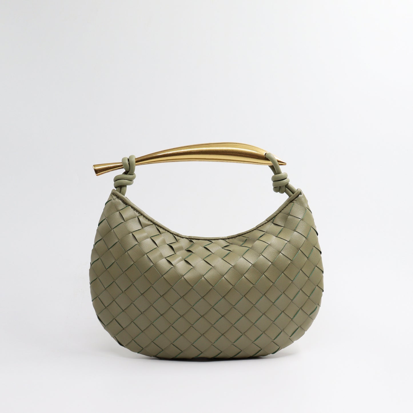 Gold Handle Woven Bag