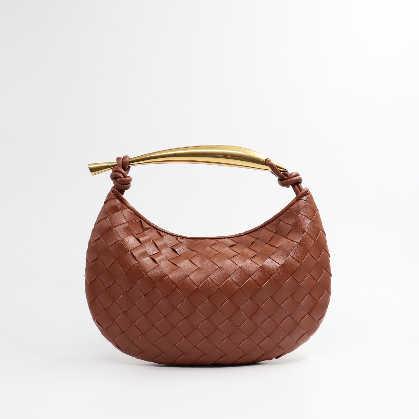 Gold Handle Woven Bag