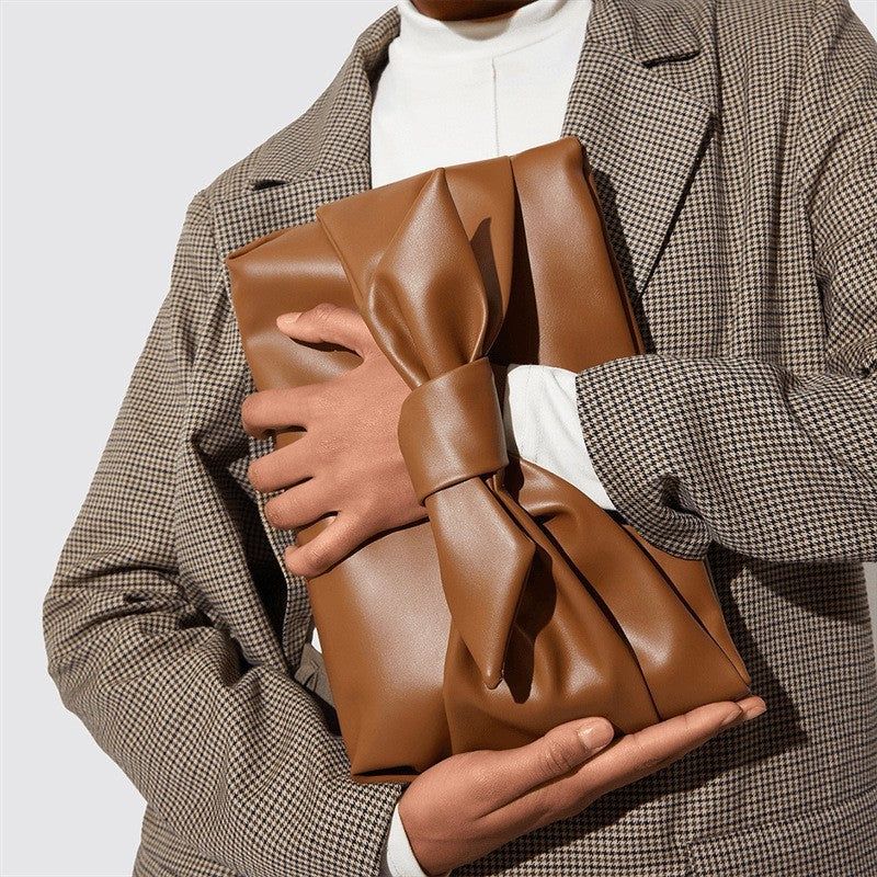 Folded Bowknot Clutch Bag