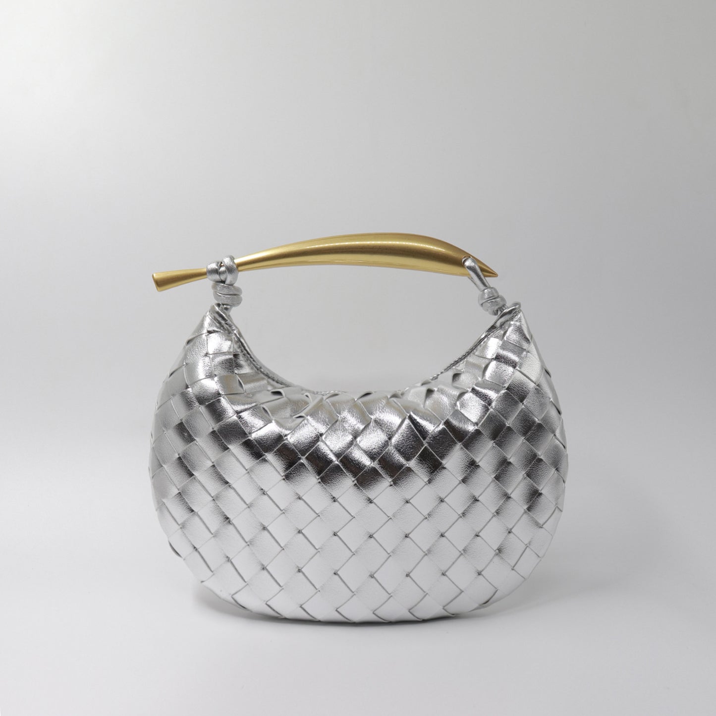 Gold Handle Woven Bag