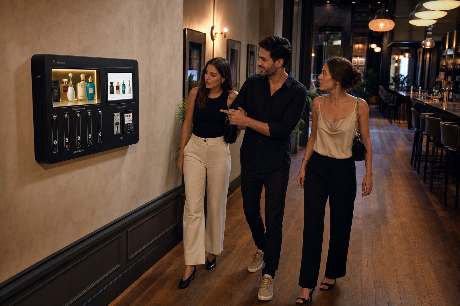 Bar hallway with Vendella machine