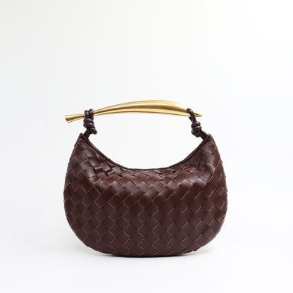 Gold Handle Woven Bag