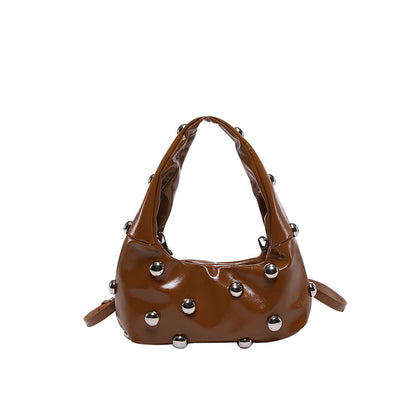 Studded Moon Bag