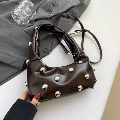 Studded Moon Bag