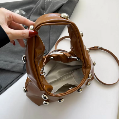 Studded Moon Bag