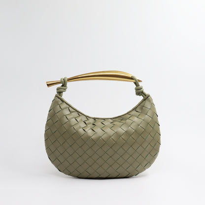 Gold Handle Woven Bag