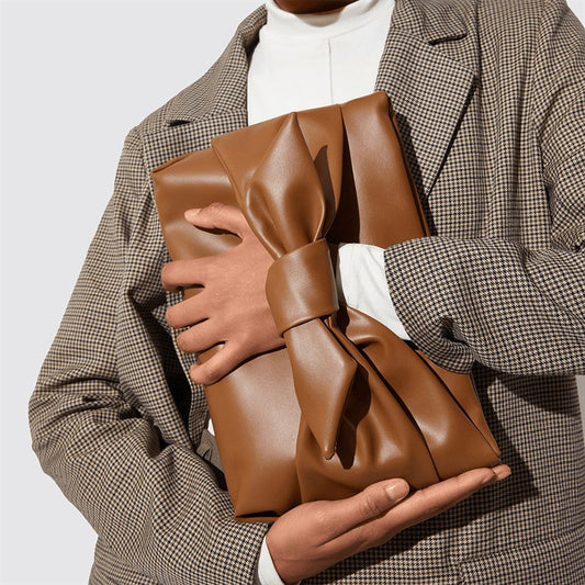 Folded Bowknot Clutch Bag