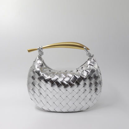 Gold Handle Woven Bag